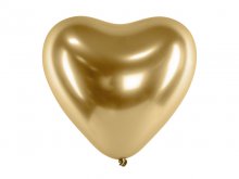 Balionas "Širdelė", titaninis auksinis  (30cm)